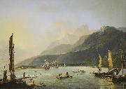 William Hodges, Hodges' painting of HMS Resolution and HMS Adventure in Matavai Bay, Tahiti